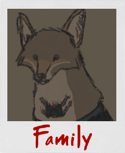 Polaroid of W17 with red sharpie that says 'Family'.